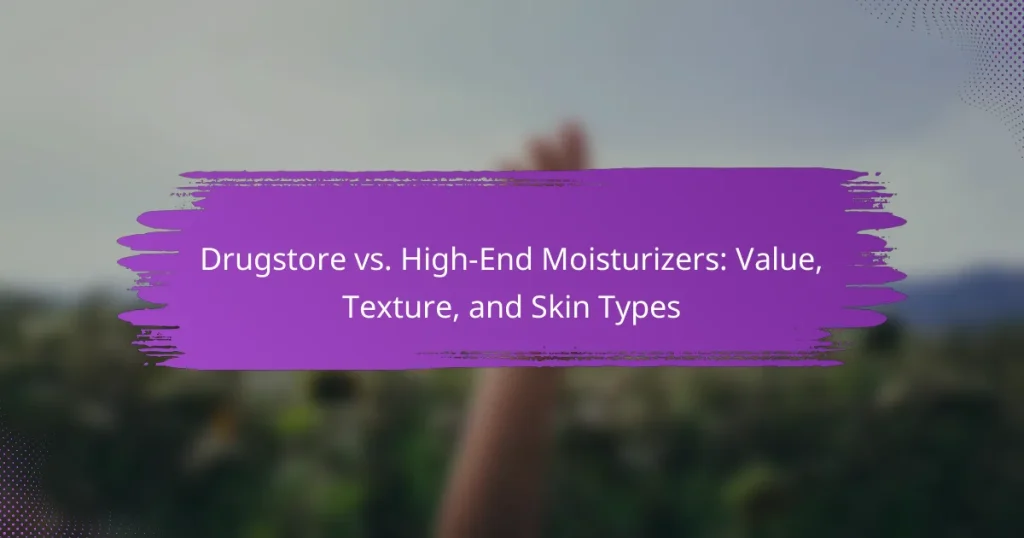 Drugstore vs. High-End Moisturizers: Value, Texture, and Skin Types