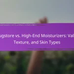Drugstore vs. High-End Moisturizers: Value, Texture, and Skin Types