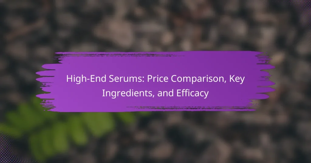 High-End Serums: Price Comparison, Key Ingredients, and Efficacy