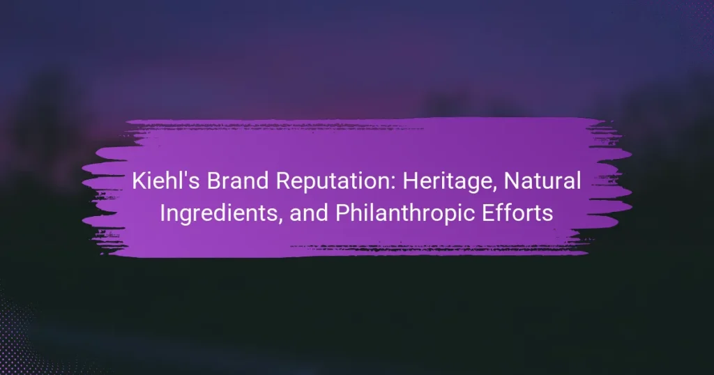 Kiehl’s Brand Reputation: Heritage, Natural Ingredients, and Philanthropic Efforts