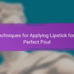 Techniques for Applying Lipstick for a Perfect Pout