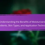 Understanding the Benefits of Moisturizers: Ingredients, Skin Types, and Application Techniques