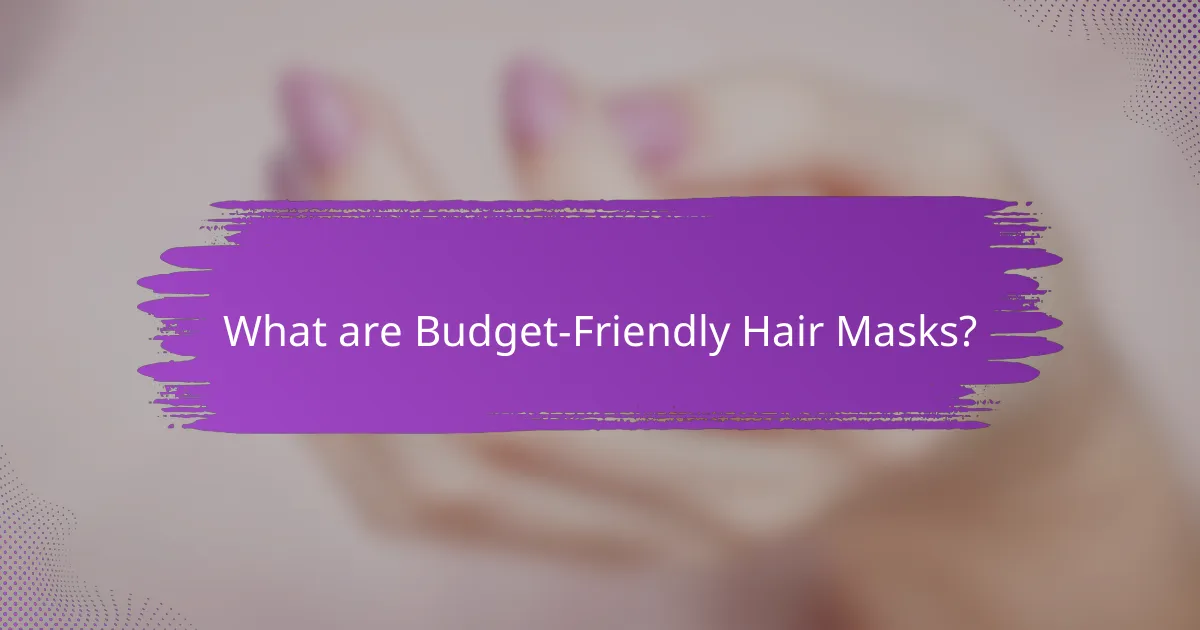 What are Budget-Friendly Hair Masks?