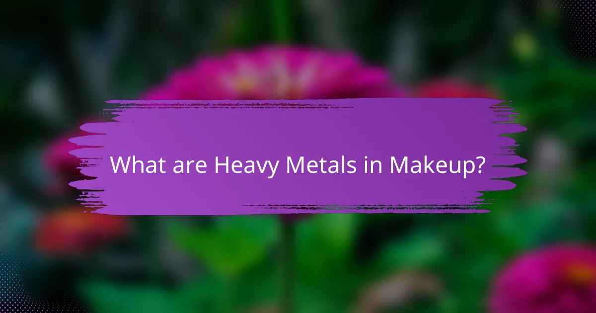 What are Heavy Metals in Makeup?