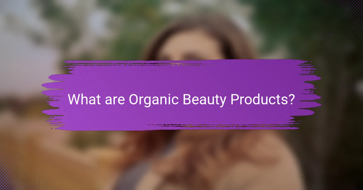 What are Organic Beauty Products?