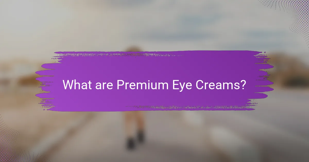 What are Premium Eye Creams?