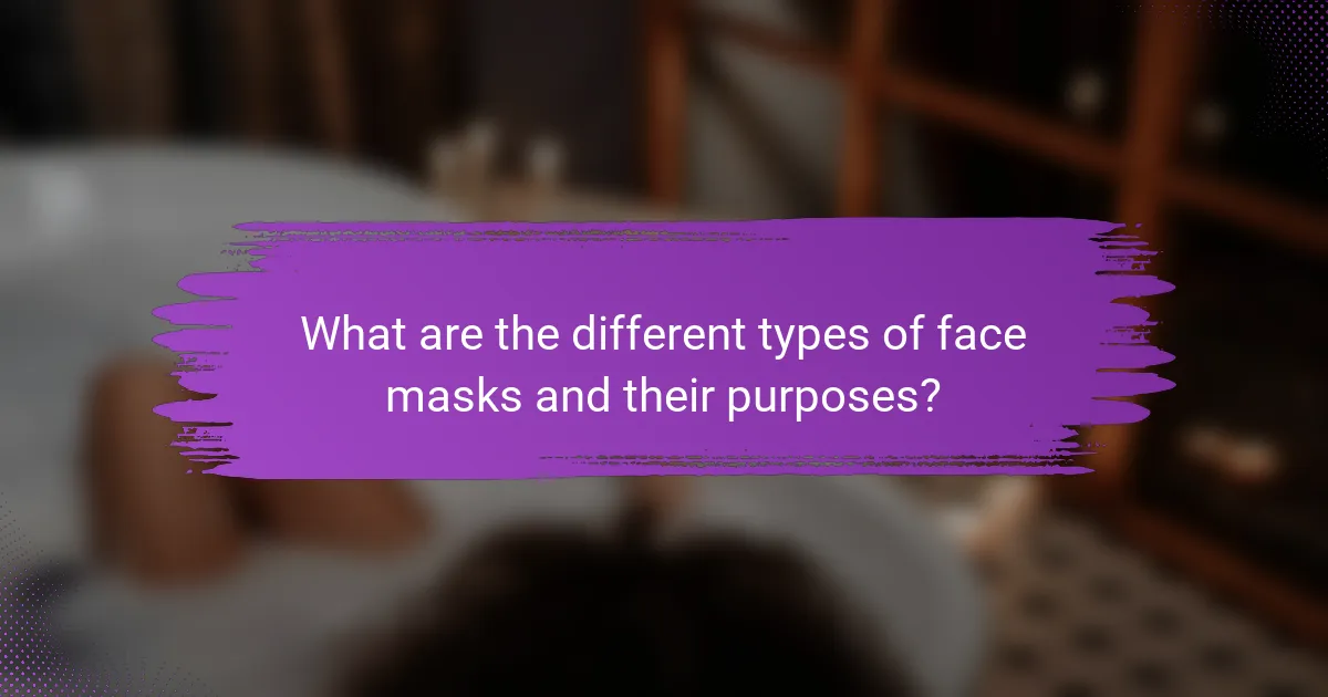 What are the different types of face masks and their purposes?