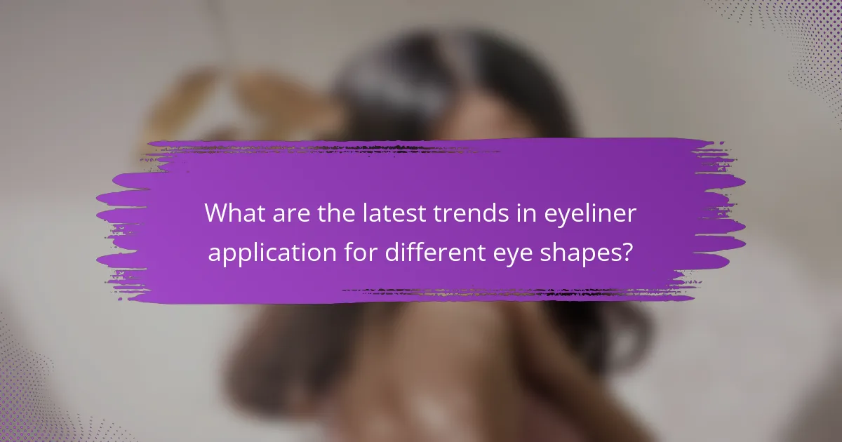 What are the latest trends in eyeliner application for different eye shapes?