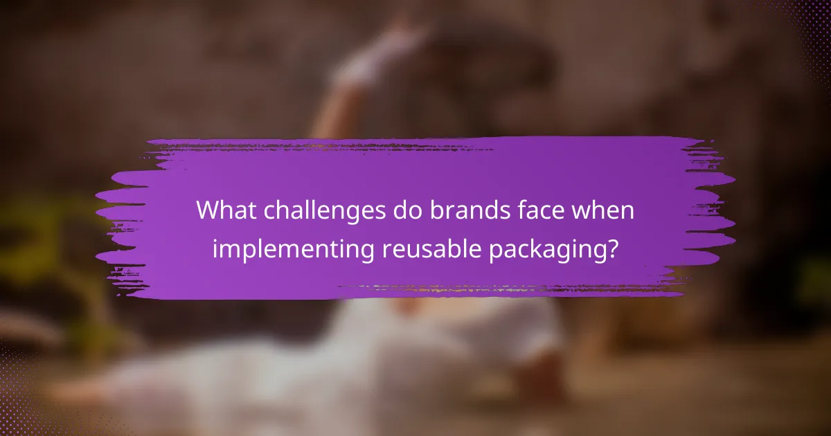 What challenges do brands face when implementing reusable packaging?